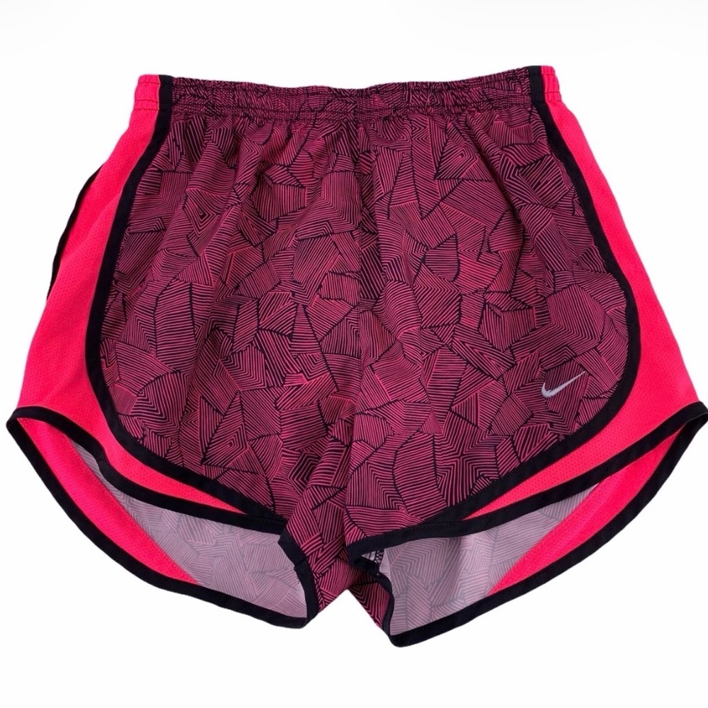Nike Women's Hot Pink Geometric Athletic Shorts